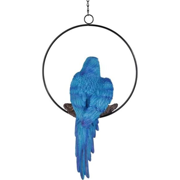 Polly in Paradise Parrot Hanging Bird Ring Perch Indoor/Outdoor Statue,14 Inches - Picture 4 of 7
